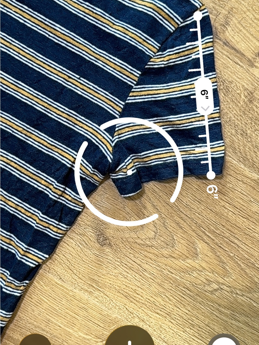 Frame 100% Linen Navy Striped Tee Size Medium - Picture 7 of 7